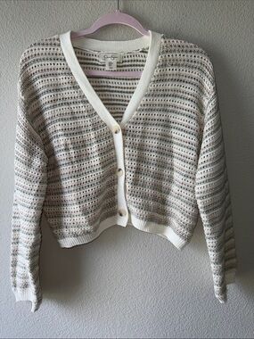 Jessica Simpson Cropped Cardigan Sweater Medium EUC